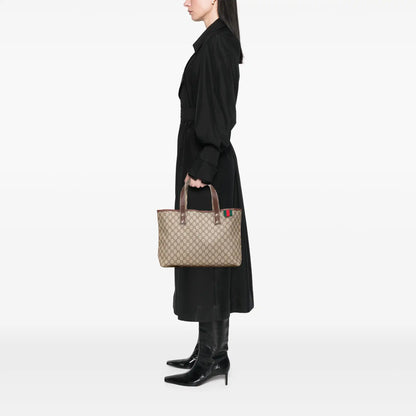 Gucci Medium GG Supreme Web Loop Tote