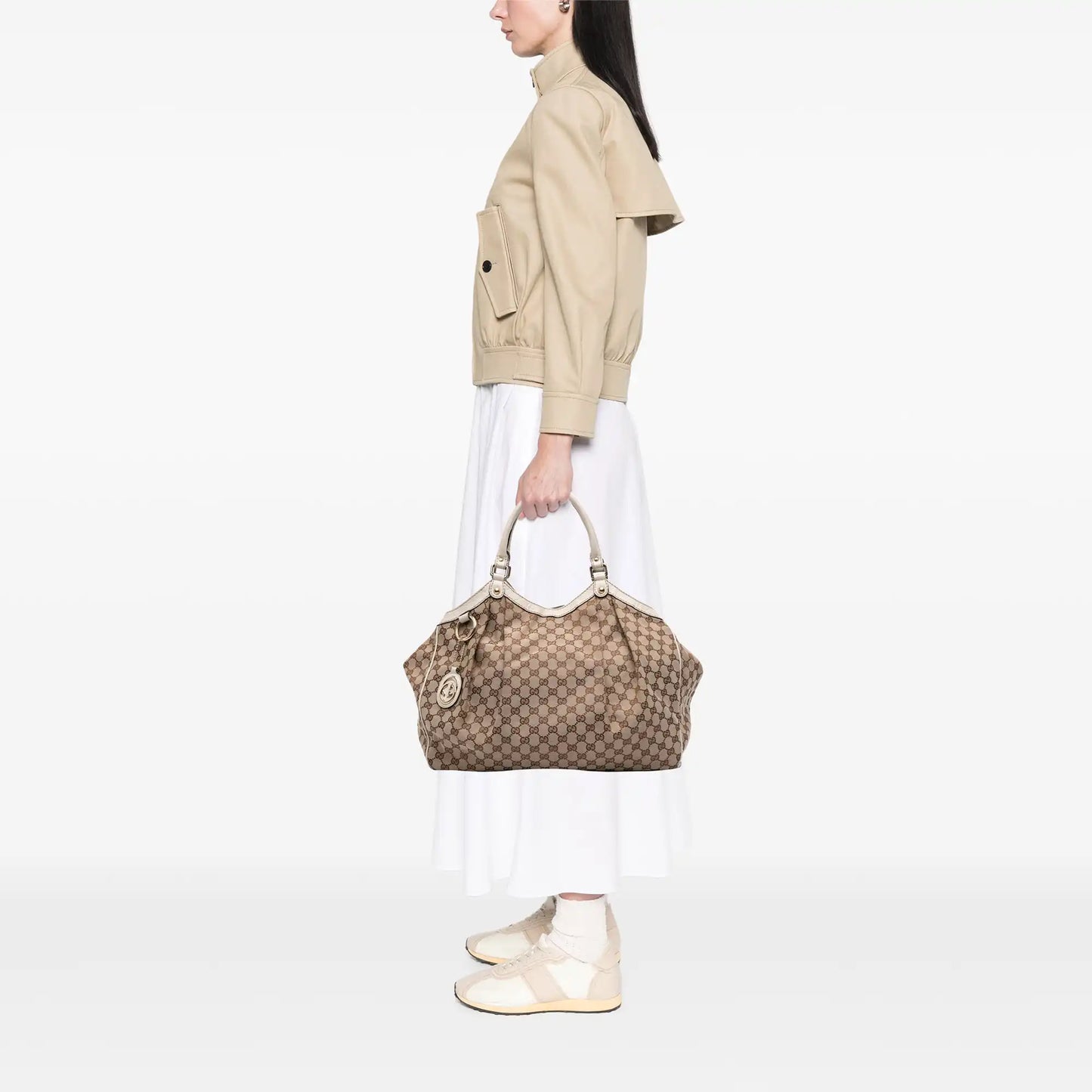 Gucci Large GG Canvas Sukey Tote
