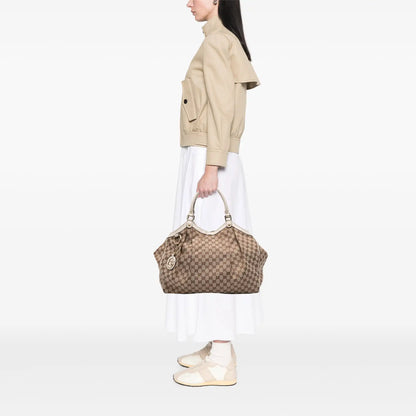 Gucci Large GG Canvas Sukey Tote