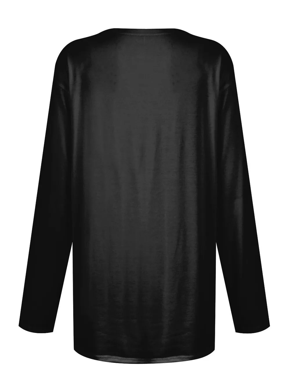 She Wears Glory™ Full Size Pocketed Round Neck Long Sleeve T-Shirt - She Wears Glory Beverly Hills