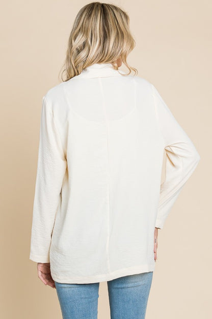 She Wears Glory “Appointed for Influence” One-Button Long Sleeve Blazer with Pockets - She Wears Glory Beverly Hills
