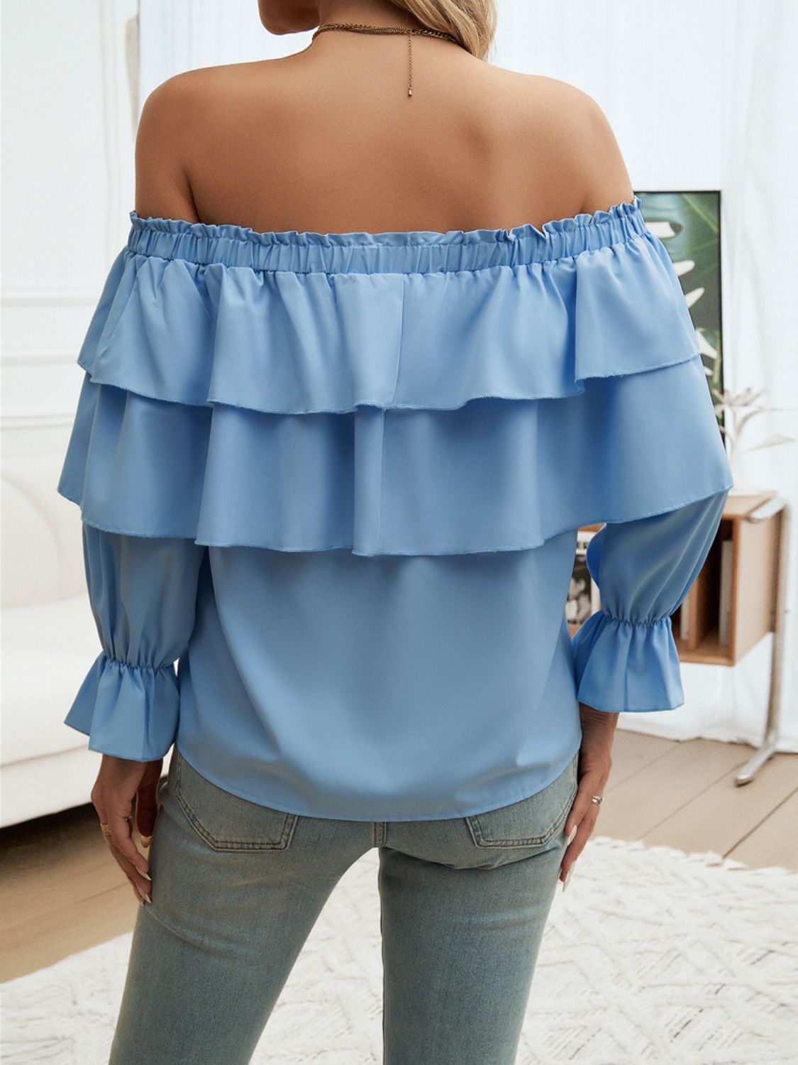 She Wears Glory™ — Redeemed Radiance Off-Shoulder Blouse - She Wears Glory Beverly Hills