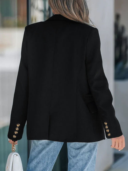 She Wears Glory “Mantle of Wisdom” Lapel Collar Buttoned Blazer - She Wears Glory Beverly Hills
