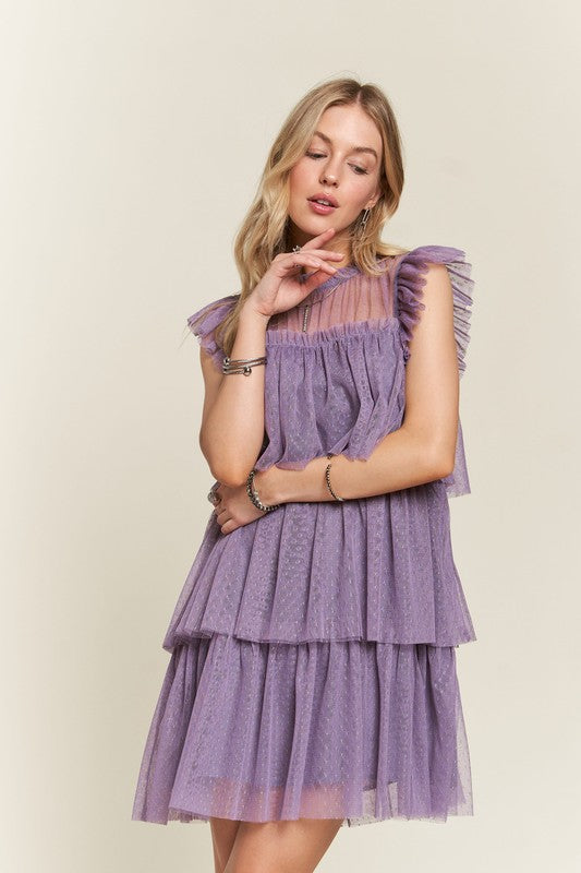 She Wears Glory™ Ruffled Mesh Dress – Whimsy Woven with Worth - She Wears Glory Beverly Hills