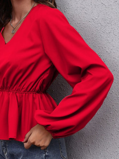 She Wears Glory™ — Crowned in Grace Peplum Blouse - She Wears Glory Beverly Hills
