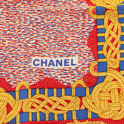 Chanel Nautical Rope Knot Print Silk Scarf