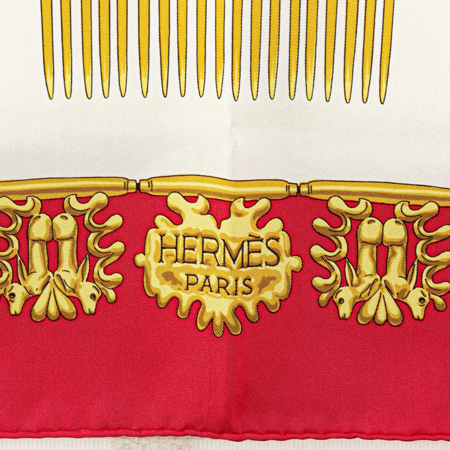 Hermès Les Cavalier d Or Silk Scarf