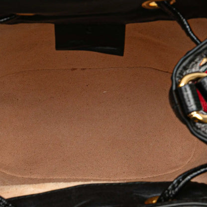 Gucci Mini Suede and Patent Web Ophidia Bucket Bag