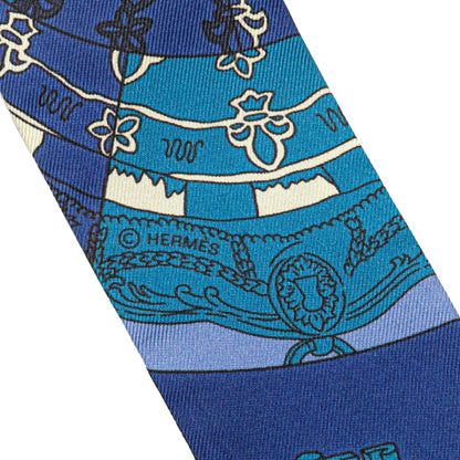 Hermès Tours de Cles Twilly Silk Scarf