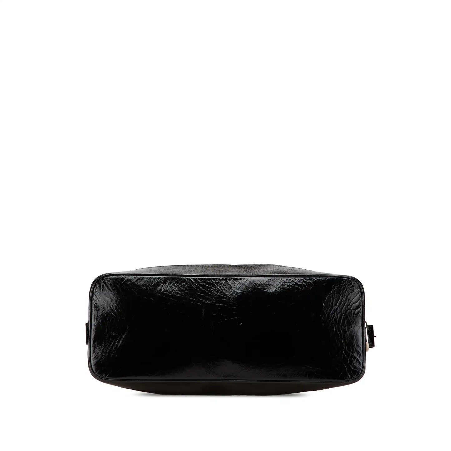 Celine Crinkled Patent Macadam Tote