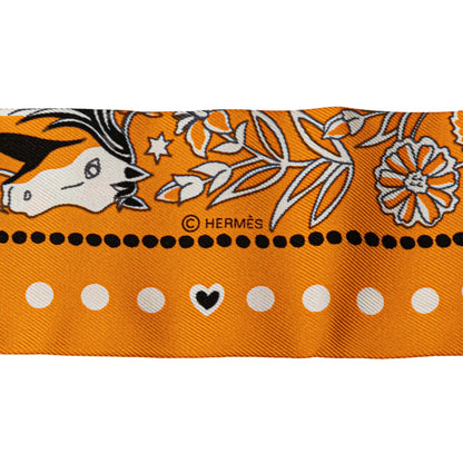 Hermès Entre Ciel Et Mer Bandana Silk Twilly Scarf