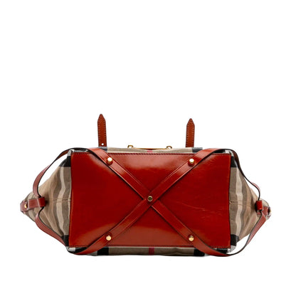Burberry Small House Check Canvas Bridle Salisbury Tote