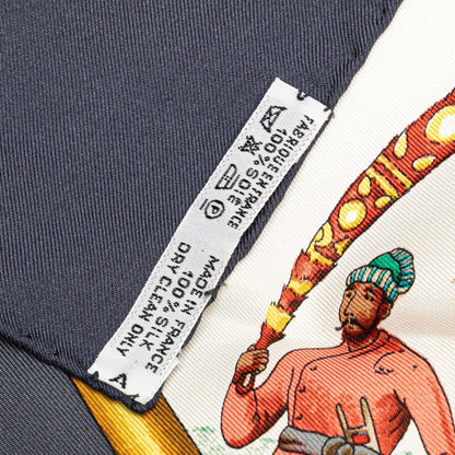 Hermès Les Chevaux des Moghols Silk Scarf