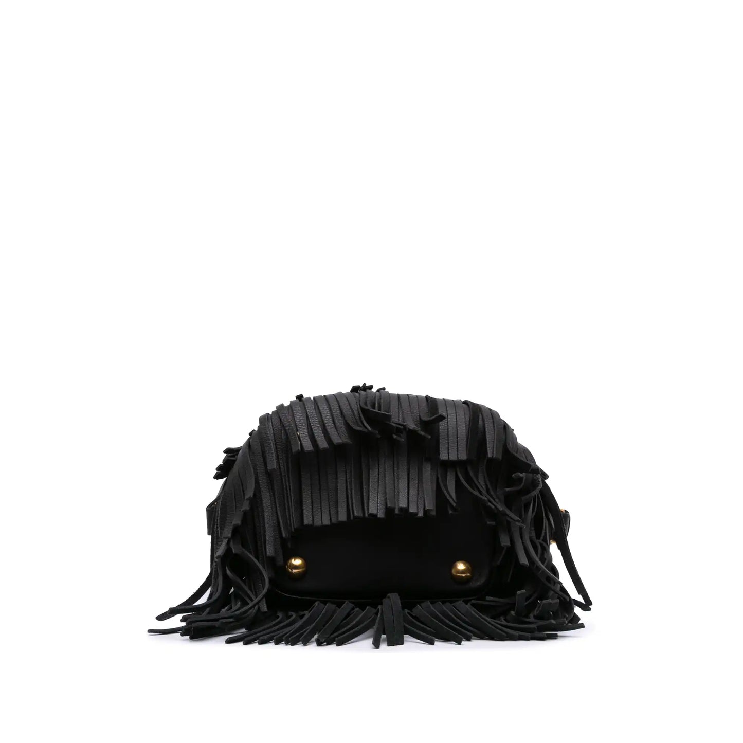 Saint Laurent Small Calfskin Emmanuelle Fringe Bucket Bag