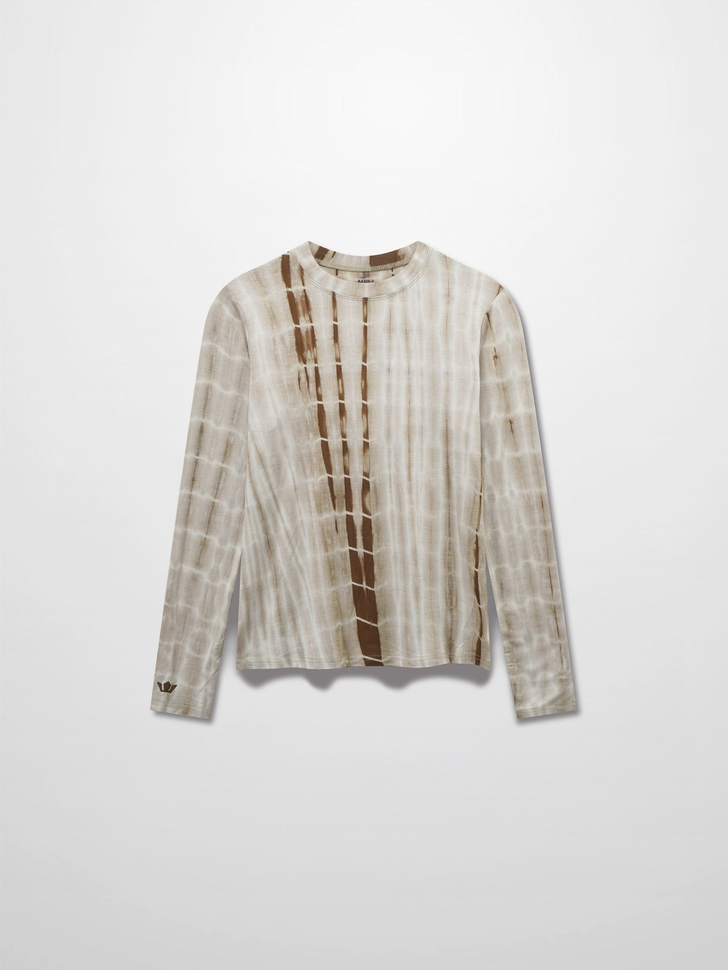 Tie Dye Crew Neck T-Shirt-Olive-1