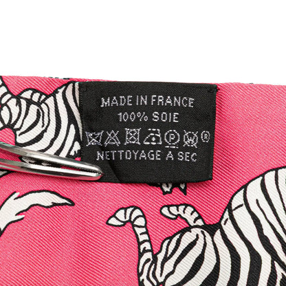 Hermès Les Zebres Silk Twilly Scarf VG0L1UVFL4GNQM09