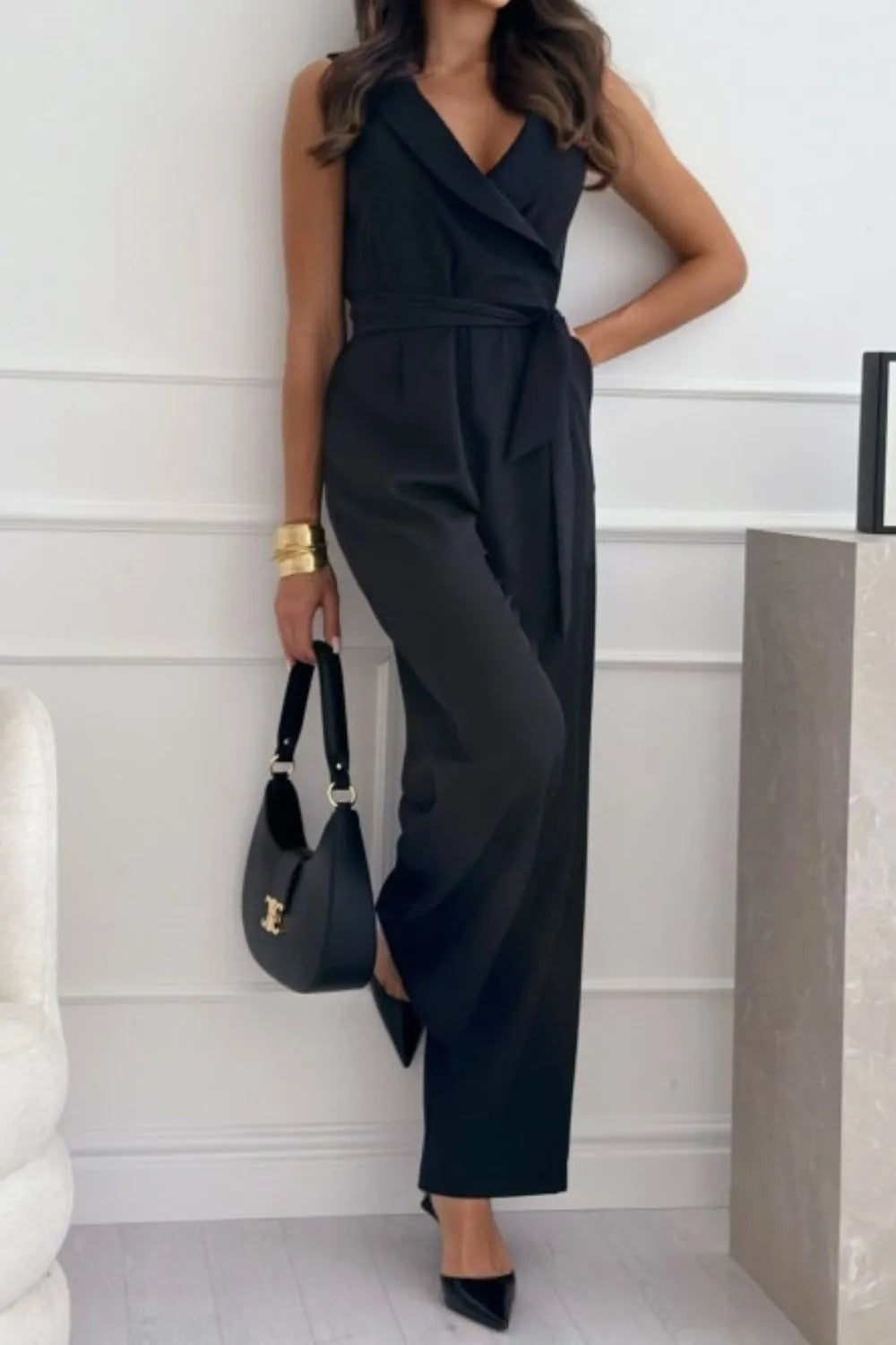 She Wears Glory™ Sleeveless Wide Leg Jumpsuit - She Wears Glory Beverly Hills