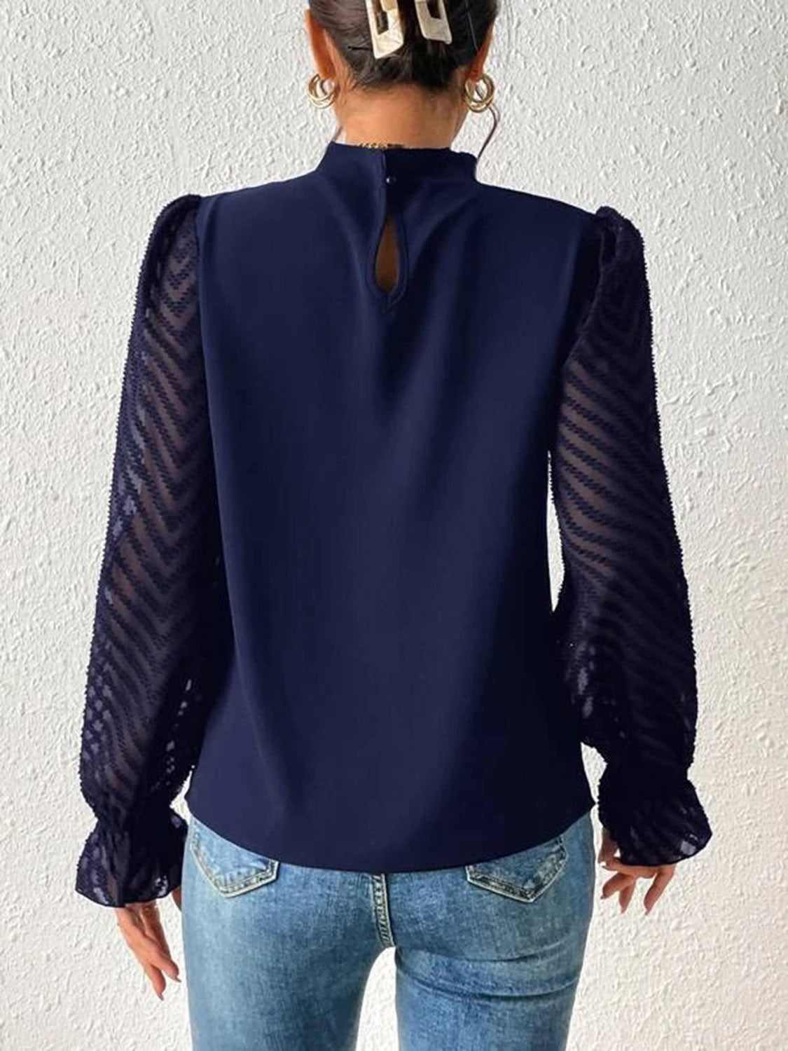 She Wears Glory™ — Crowned in Grace Flounce Sleeve Blouse - She Wears Glory Beverly Hills