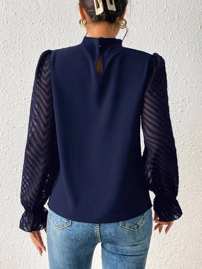 She Wears Glory™ — Crowned in Grace Flounce Sleeve Blouse - She Wears Glory Beverly Hills