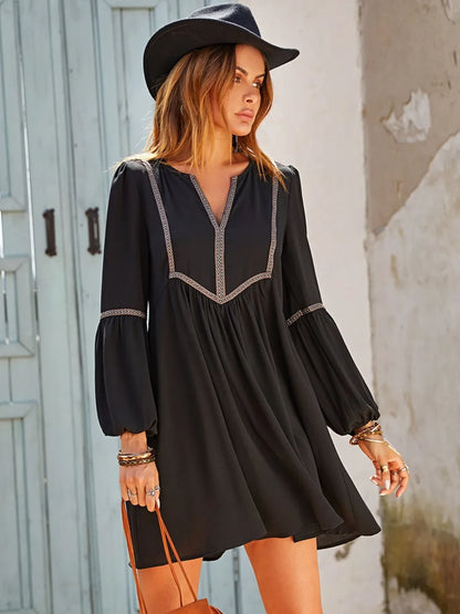 She Wears Glory “Tamar Healed” Ruched Long Sleeve Mini Dress - She Wears Glory Beverly Hills