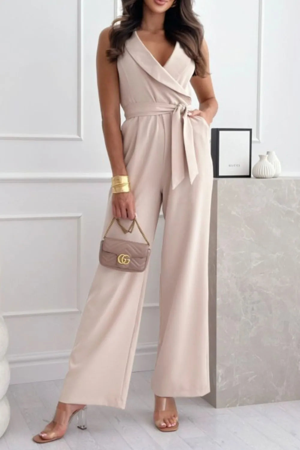 She Wears Glory™ Sleeveless Wide Leg Jumpsuit - She Wears Glory Beverly Hills