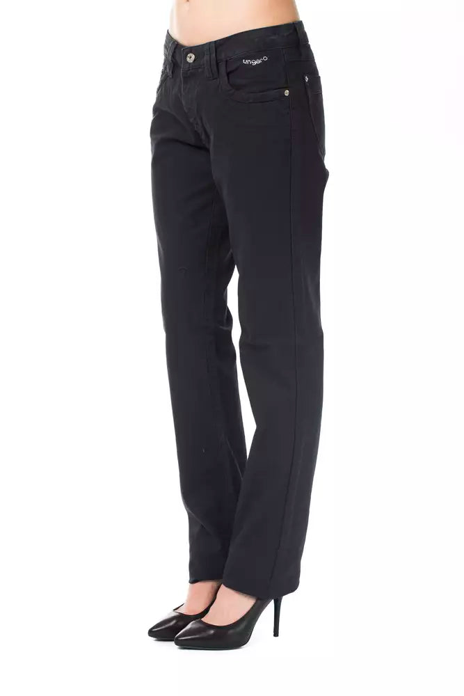 Ungaro Fever Blue Cotton Women's Pants