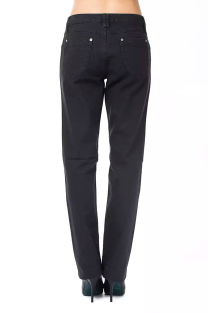 Ungaro Fever Blue Cotton Women's Pants