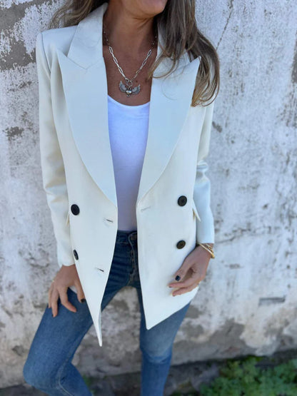 She Wears Glory “Mantled with Grace” Full-Length Collared Blaze - She Wears Glory Beverly Hills