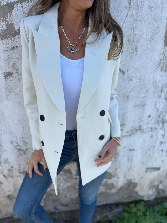 She Wears Glory “Mantled with Grace” Full-Length Collared Blaze - She Wears Glory Beverly Hills
