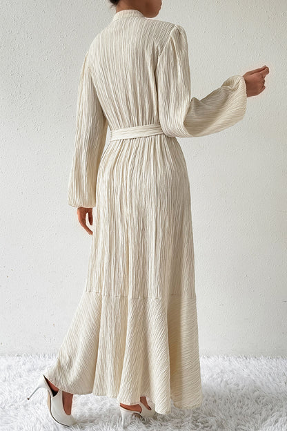 She Wears Glory™ “Honey Anointing” Tied Button-Up Maxi Dress - She Wears Glory Beverly Hills