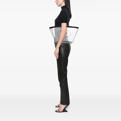 Prada PVC Canapa Logo Shopper Tote