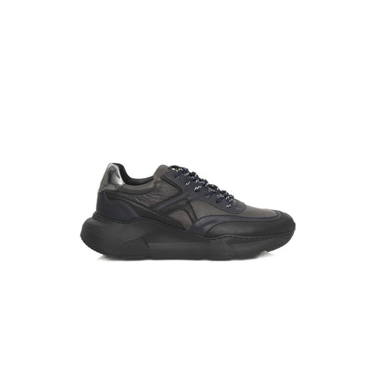 Cerruti 1881 Blue Cowhide Men Sneaker