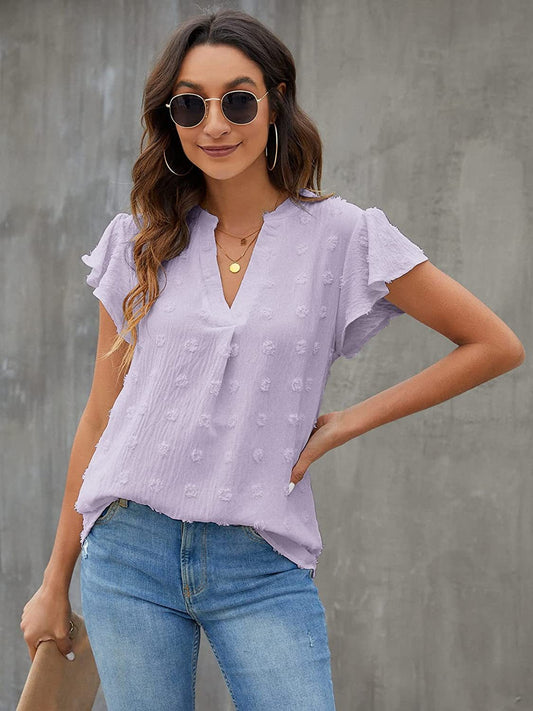 She Wears Glory™ — Anointed in Whispers Swiss Dot Blouse - She Wears Glory Beverly Hills