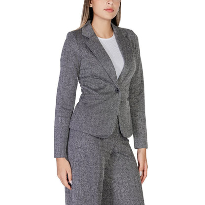 ICHI Black Polyester Blazer