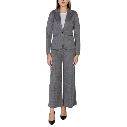 ICHI Black Polyester Blazer