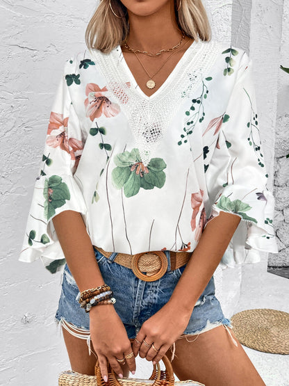 She Wears Glory — Honeyed Grace Ruffle Blouse - She Wears Glory Beverly Hills