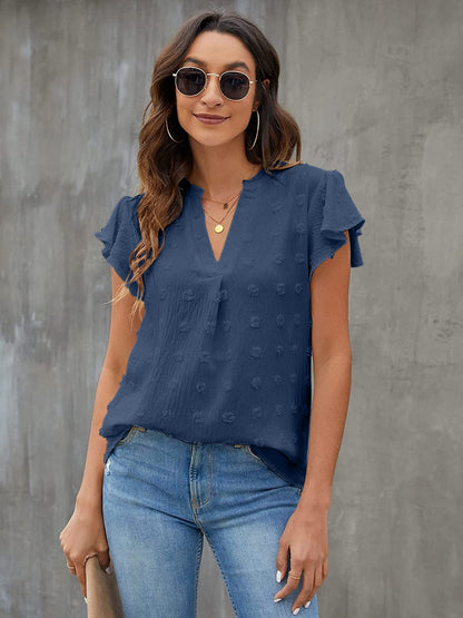 She Wears Glory™ — Anointed in Whispers Swiss Dot Blouse - She Wears Glory Beverly Hills
