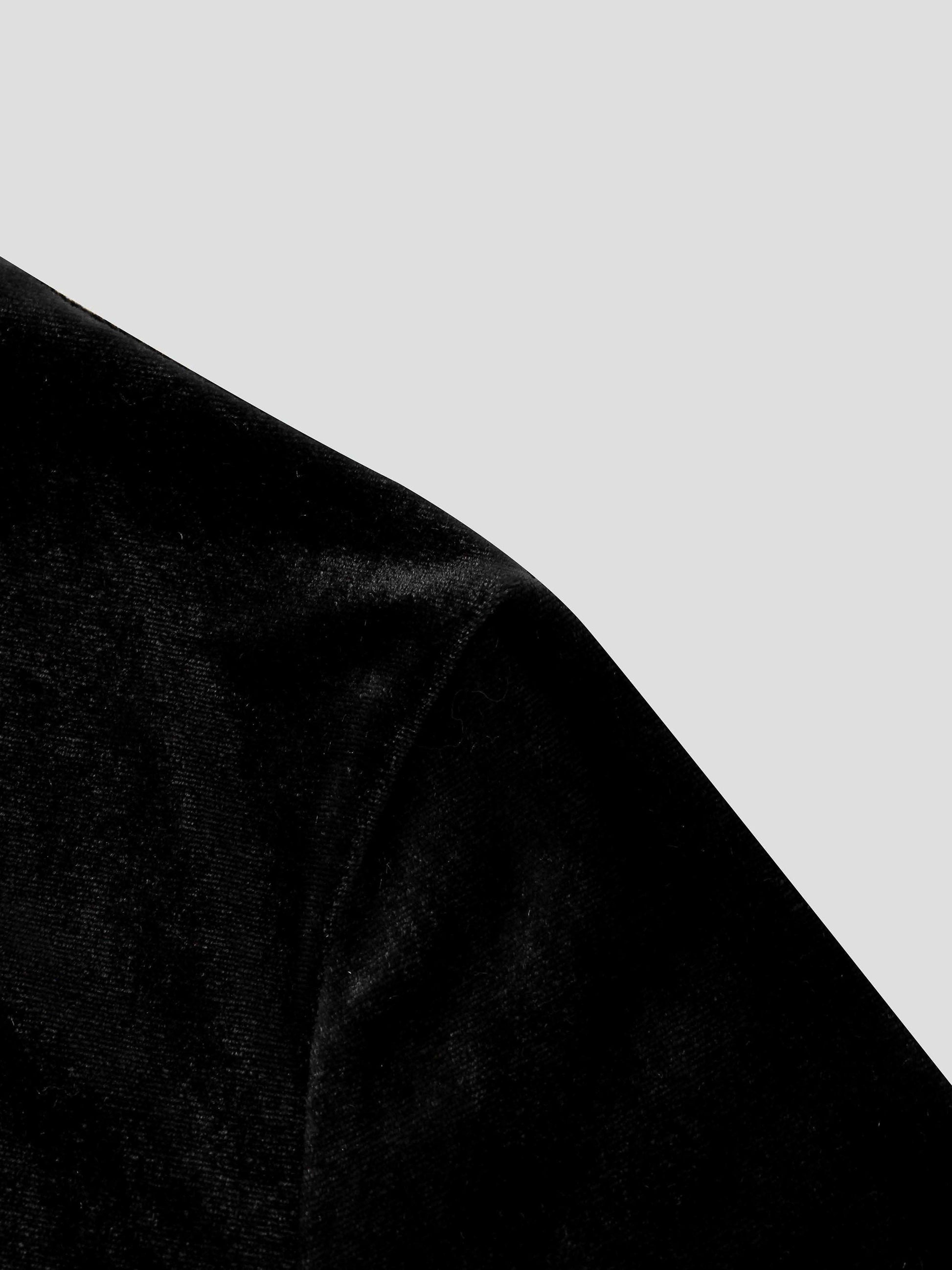Velour Mock Neck Turtleneck-Black-4