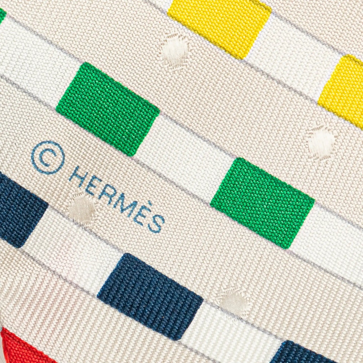 Hermès Bouclerie Moderne Plumetis Silk Twilly Scarf