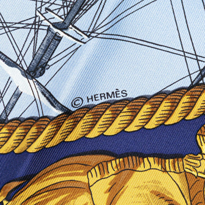 Hermès Marine et Cavalerie Silk Scarf