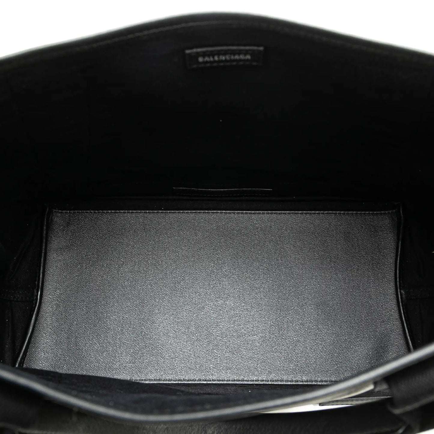 Balenciaga Coated Canvas Logo Navy Cabas Tote S