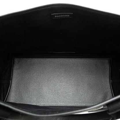 Balenciaga Coated Canvas Logo Navy Cabas Tote S