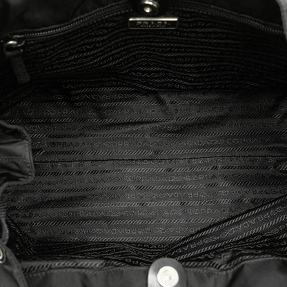 Prada Tessuto Double Pocket Drawstring Shopping Tote
