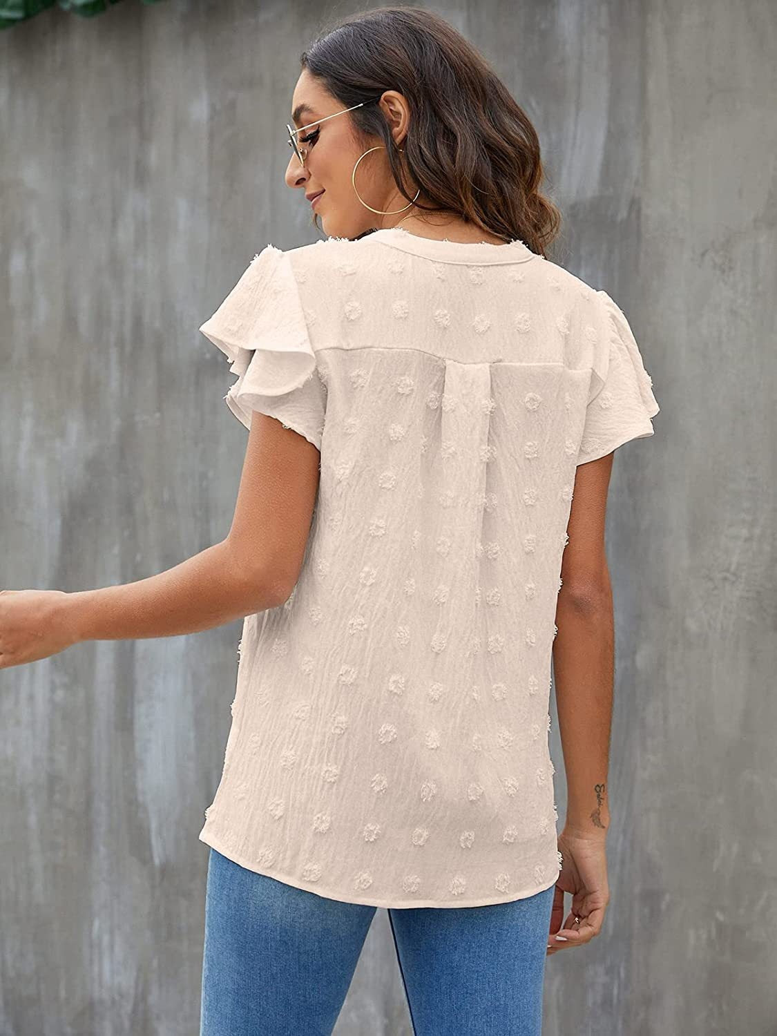 She Wears Glory™ — Anointed in Whispers Swiss Dot Blouse - She Wears Glory Beverly Hills