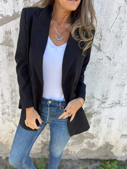 She Wears Glory “Mantled with Grace” Full-Length Collared Blaze - She Wears Glory Beverly Hills