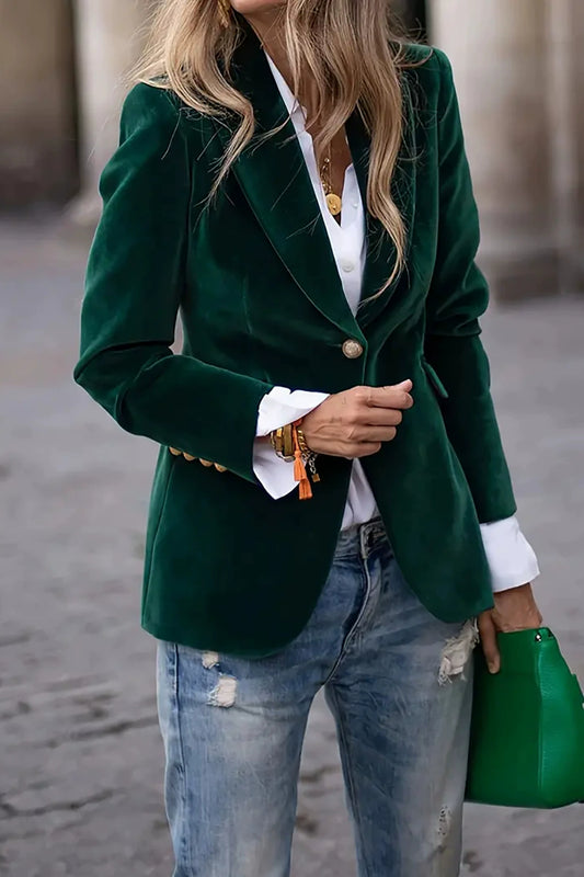 She Wears Glory “Clothed in Confidence” One-Button Lapel Blazer - She Wears Glory Beverly Hills