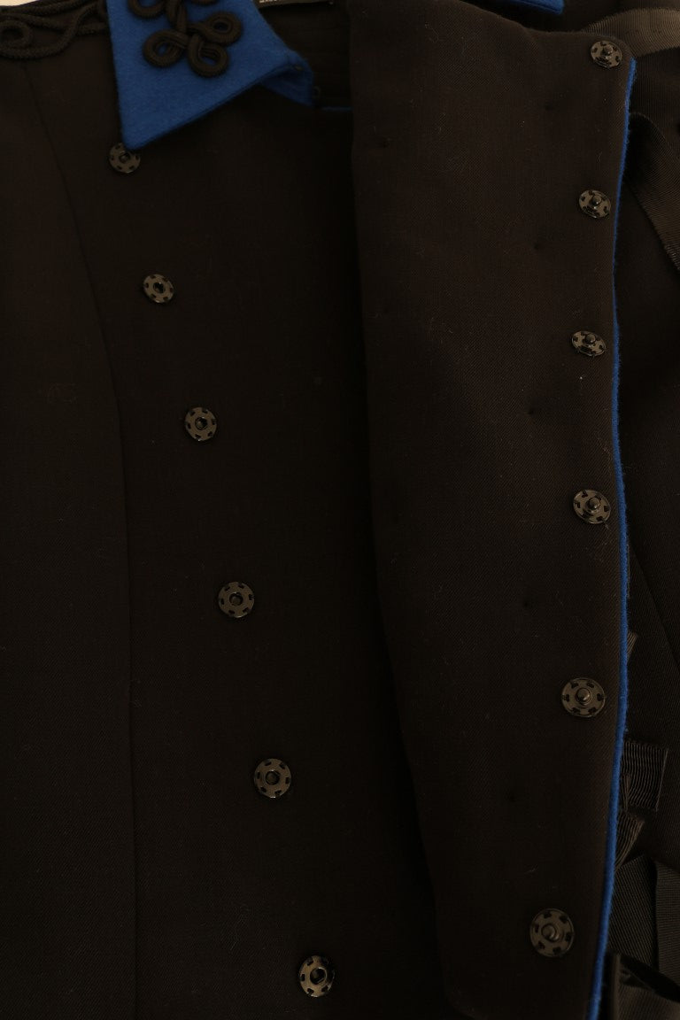 Dolce & Gabbana Black Wool Trench Jacket