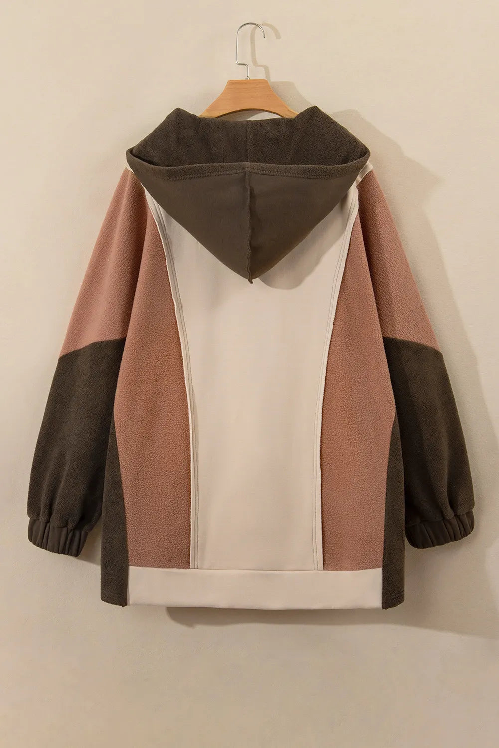 She Wears Glory™ “Grace in Motion” Color Block Long Sleeve Hoodie - She Wears Glory Beverly Hills