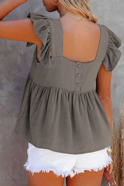 She Wears Glory™ — Crowned in Grace Ruffle Blouse - She Wears Glory Beverly Hills