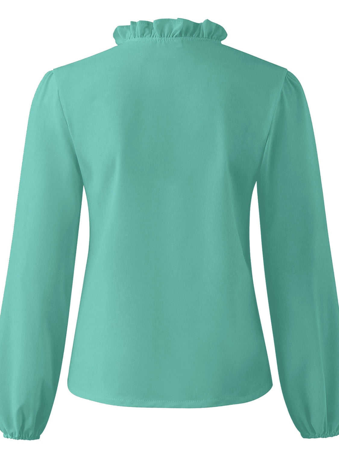 Full Size Ruffled V-Neck Long Sleeve Blouse - She Wears Glory Beverly Hills